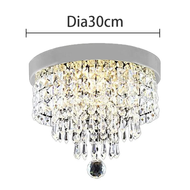 Afralia™ Crystal Chandelier Ceiling Lamp - Entrance Kitchen Chandeliers Fixtures Home Decor