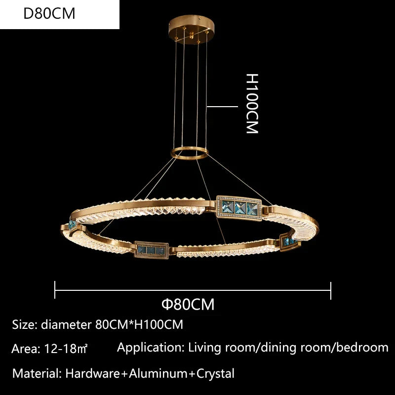 Afralia™ Modern K9 Crystal LED Ceiling Chandelier for Living Room, Bedroom, Kitchen - Nordic Design