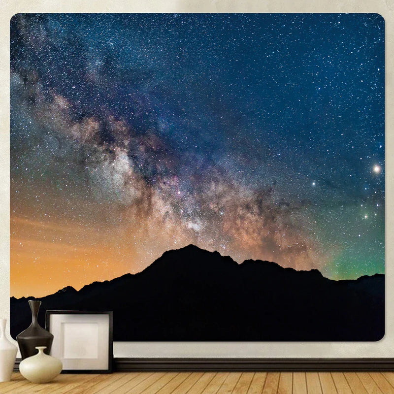 Afralia™ Night Sky Meteor Mandala Wall Hanging - Bohemian Yoga Mat & Home Decor