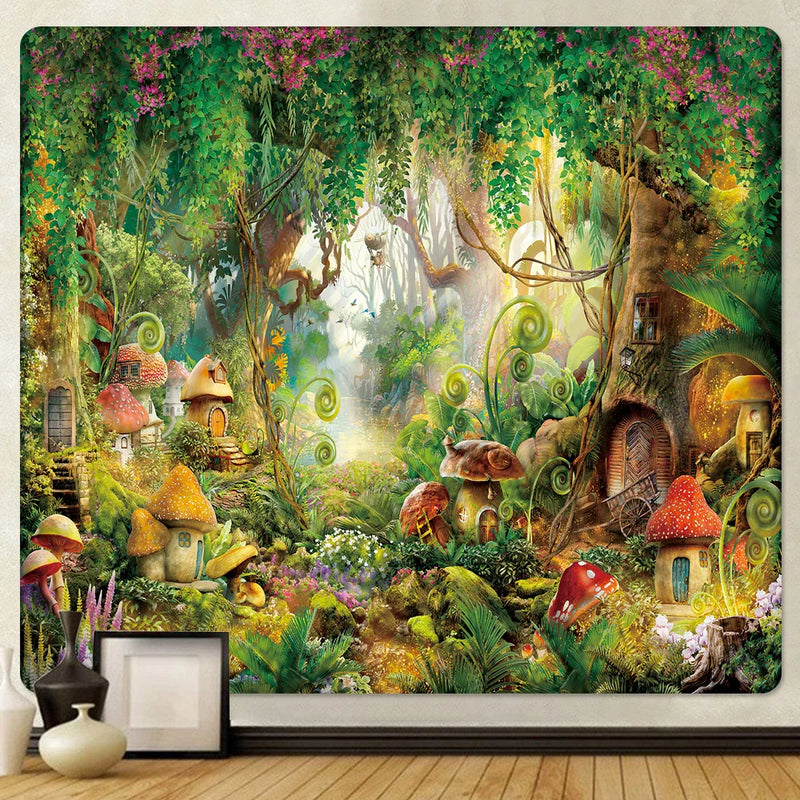 Afralia™ Magic Forest Elf Tapestry Bohemian Wall Art Deco for Home Decor