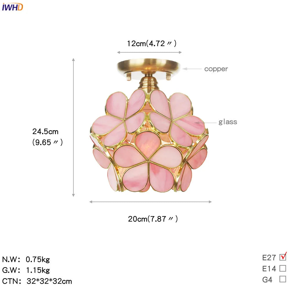 Afralia™ White Glass LED Ceiling Light Fixture, Nordic Modern Copper Ceiling Lamp