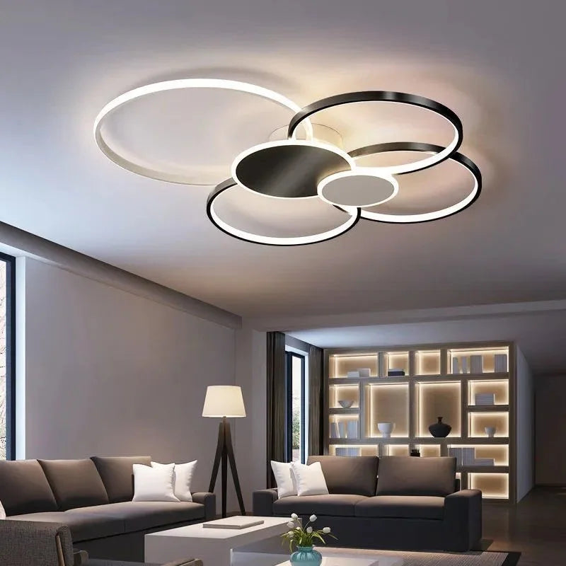 Afralia™ Modern LED Ceiling Chandelier for Home Indoor Lighting Fixtures