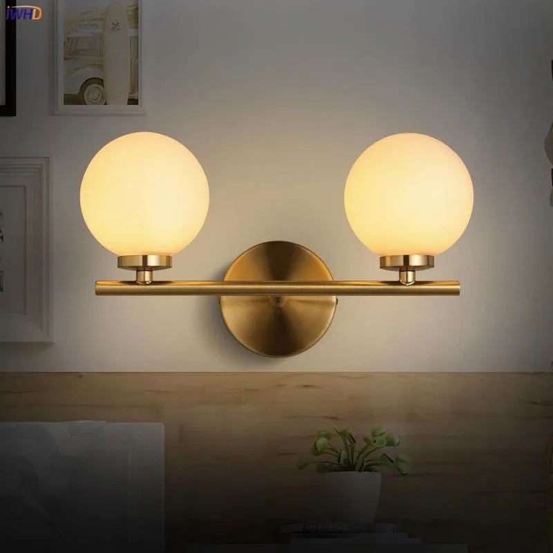 Afralia™ Glass Ball LED Wall Lights Modern Wall Lamp Sconce for Home Lighting