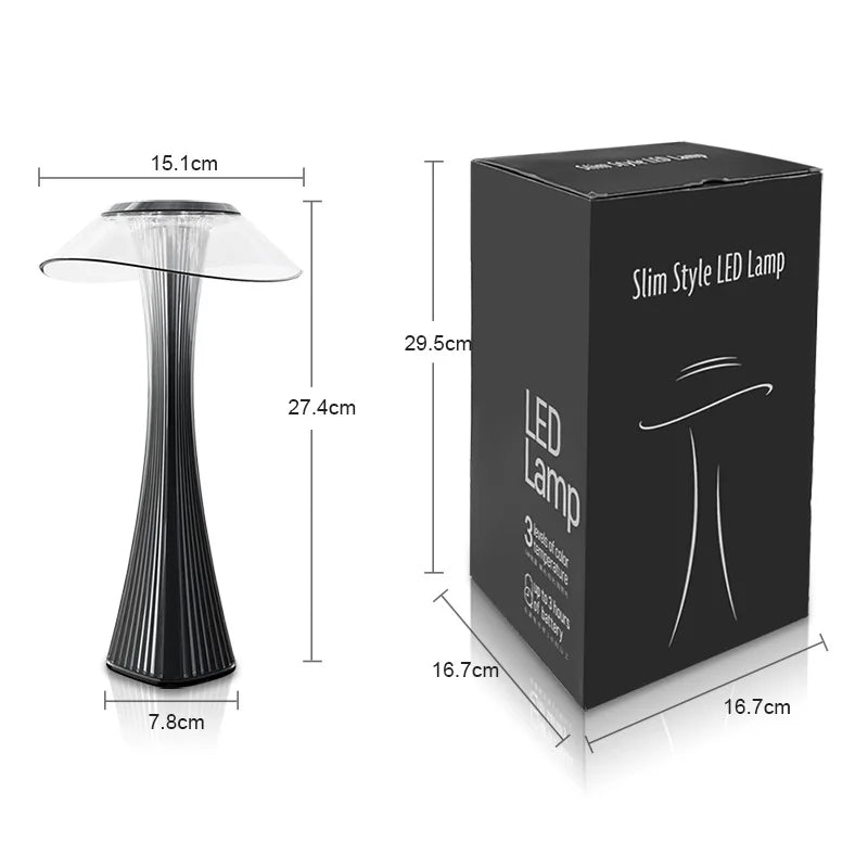 Afralia™ Crystal Diamond Touch Table Lamp: USB Charging Night Light for Bar, Restaurant, Bedside