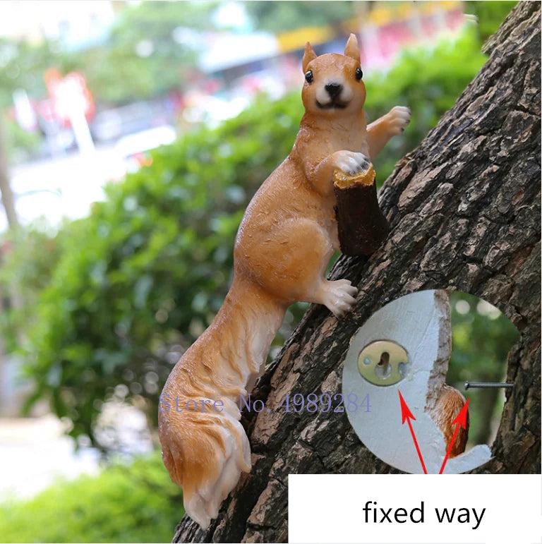 Afralia™ Resin Squirrel Garden Decoration - Simulated Animal Ornaments