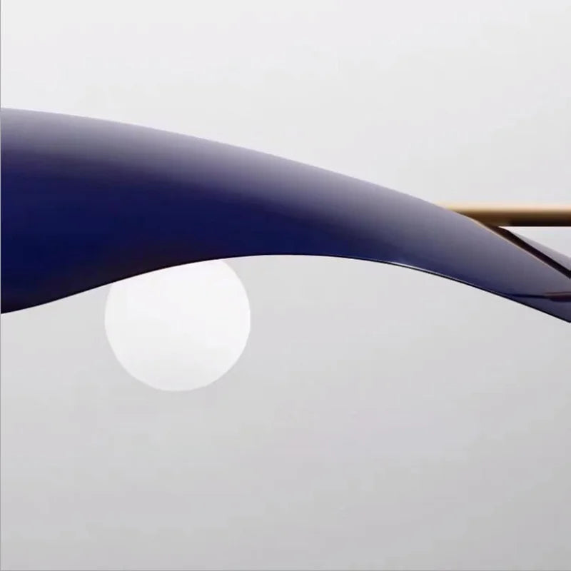 Afralia™ Glass Bubble Chandelier LED Nordic Design for Home Room in Blue