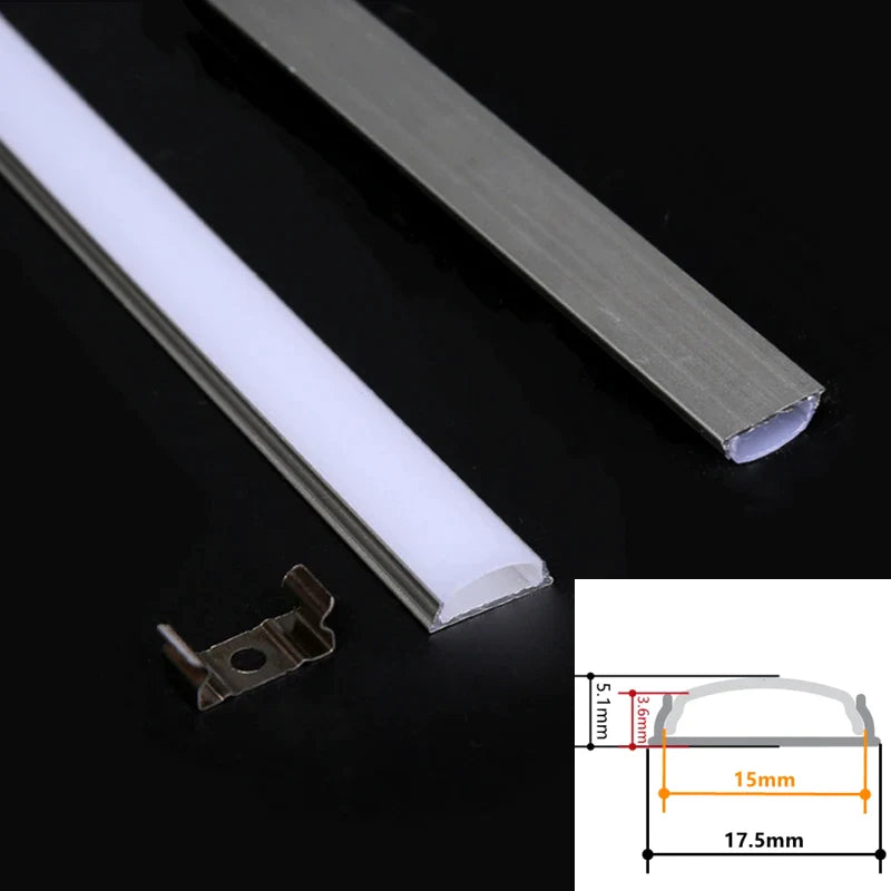 Afralia™ 0.5m/1m Flexible U Aluminum Profiles for LED Strip Lights