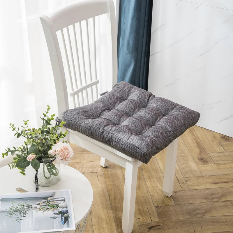 Afralia™ Square Cotton Upholstery Seat Cushion: Soft, Padded, and Lace Up for Office, Home, Car & Garden