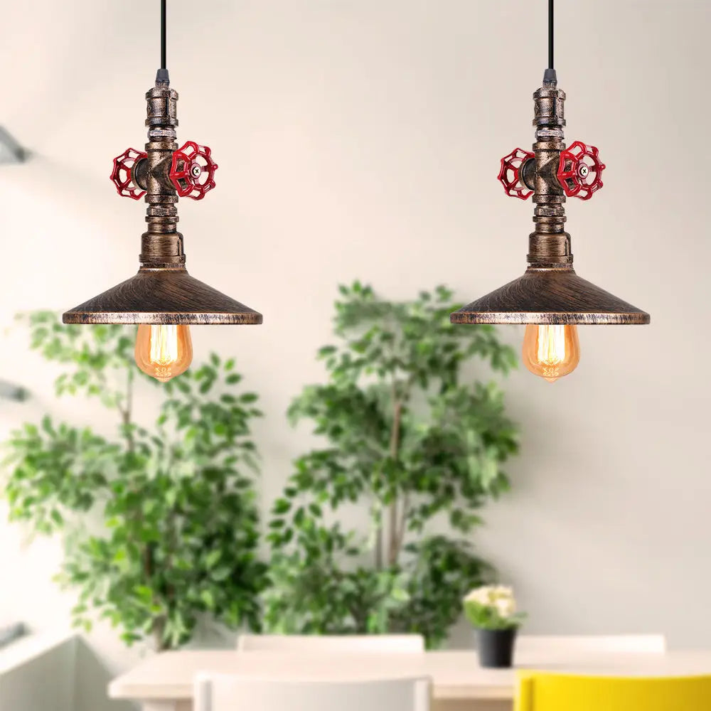 Afralia™ Industrial Retro Pendant Light Fixture Water Pipe Lamp for Kitchen and Home Decor