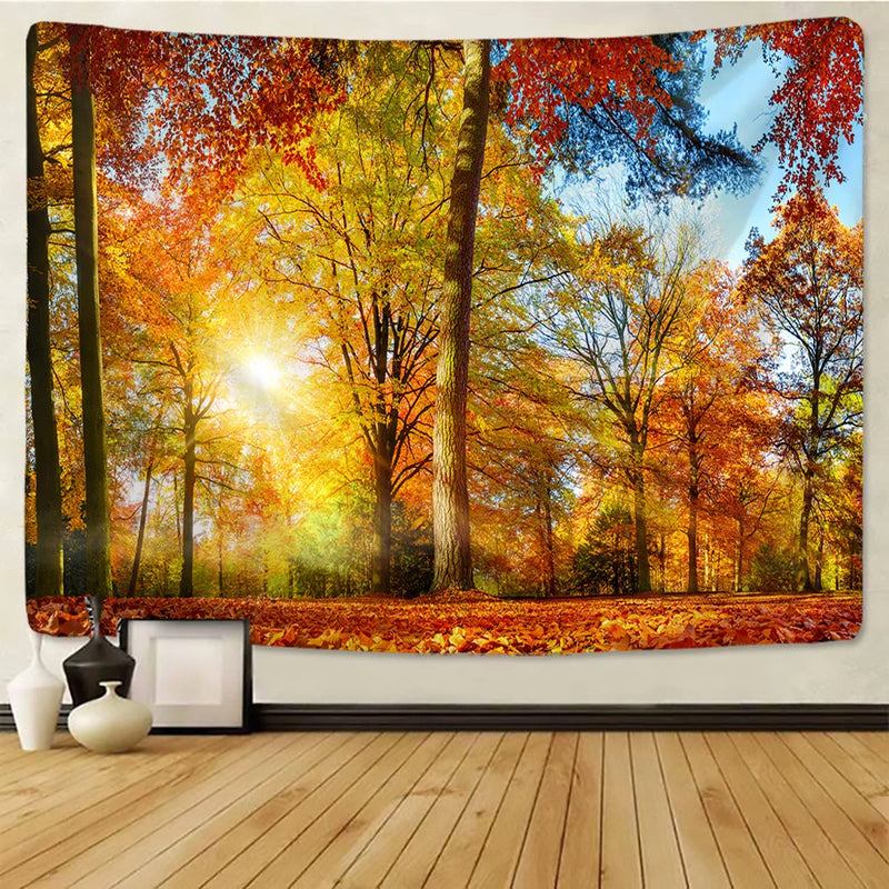 Afralia™ Psychedelic Tree Forest Tapestry: Nature Mandala Wall Cloth for Hippie Decor