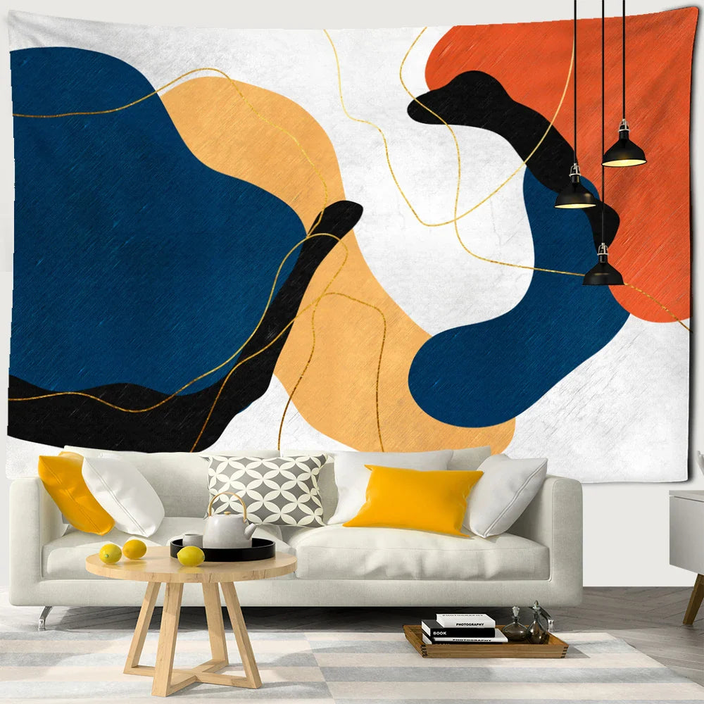 Afralia™ 3D Pattern Tapestry Wall Hanging for Bohemian Hippie Home Decor