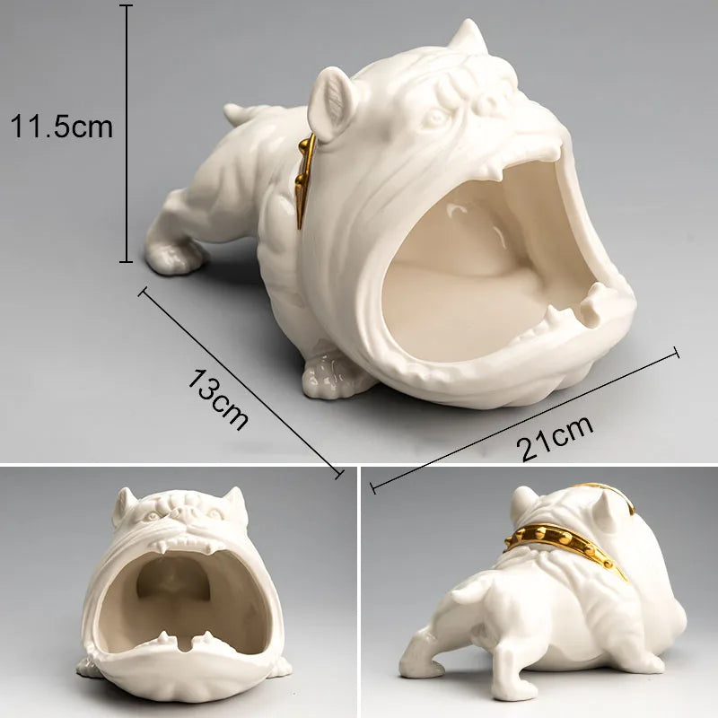 Afralia™ Cartoon Dog Ashtray | Creative Animal Resin Home Decor Gift
