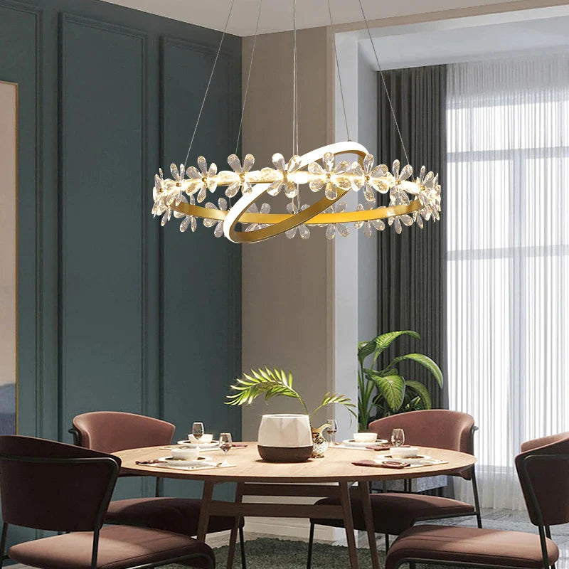 Afralia™ Flower Chandelier: Modern Nordic Master Room Lighting Fixture
