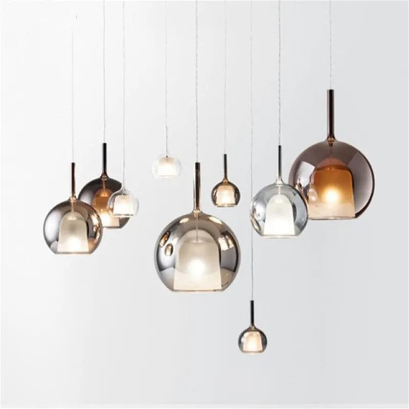 Afralia™ Penta Glo Glass Pendant Lights - Dining Room Kitchen Bar Restaurant Designer Bubble