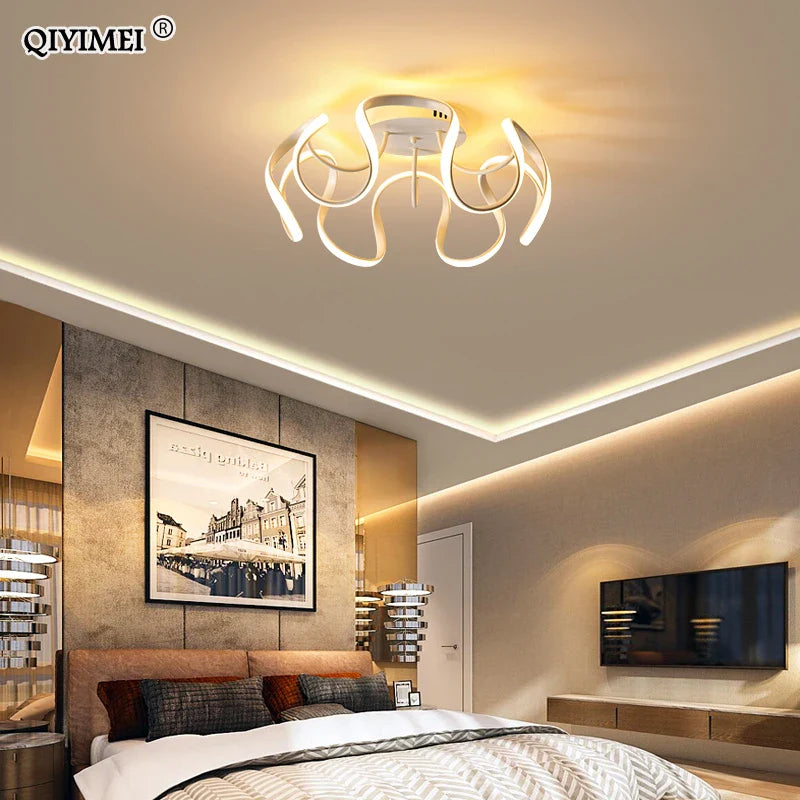 Afralia™ LED Chandelier Modern Indoor Lighting for Living Room Study Parlor Bedroom