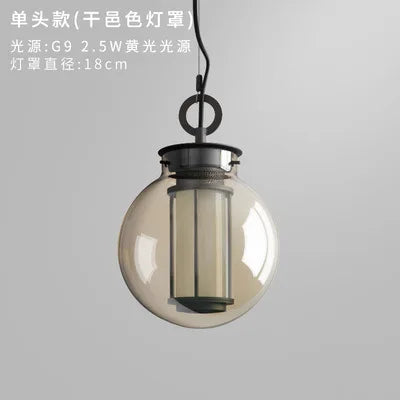 Afralia™ Chandelier: Industrial Metal Glass Ball Lighting for Retro Restaurant and Living Room