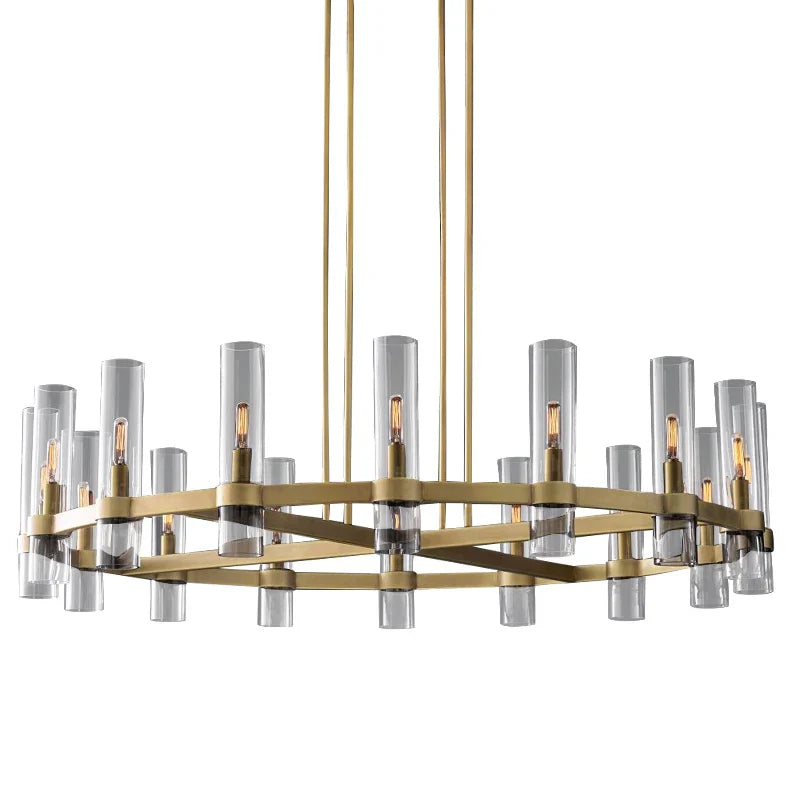 Afralia™ Glass Chandelier Pendant Lamp with E14 LED, Chrome Finish, Retro Design