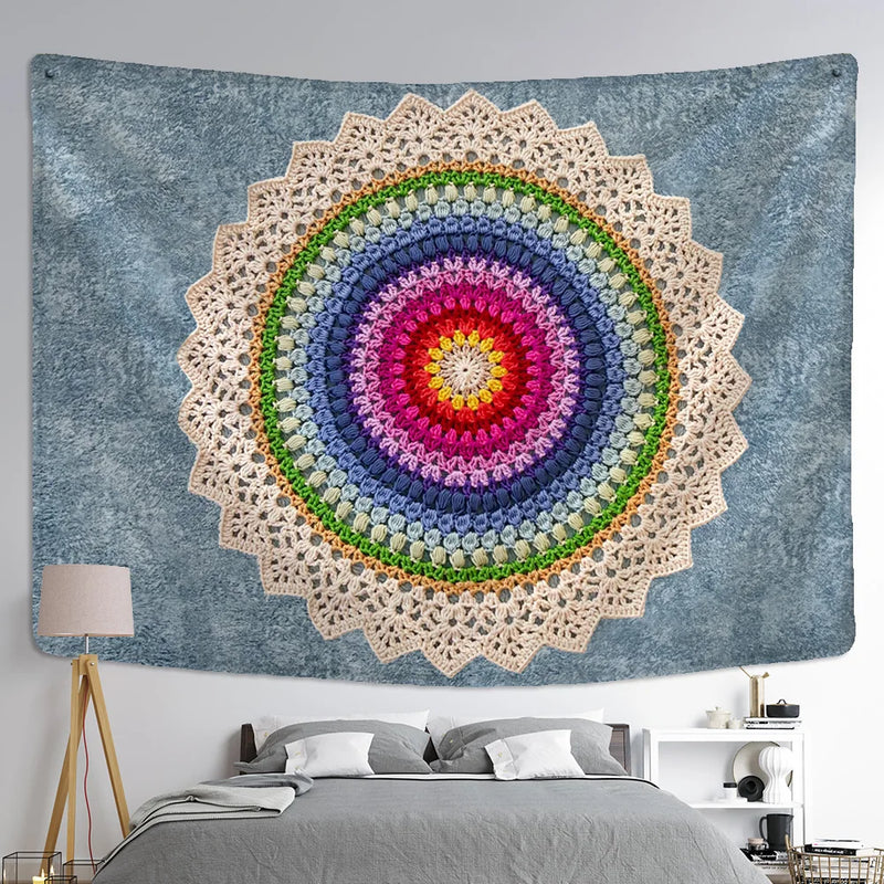 Afralia™ Indian Mandala Tapestry Wall Hanging Beach Shawl Mat Blanket Bohe Tapestries