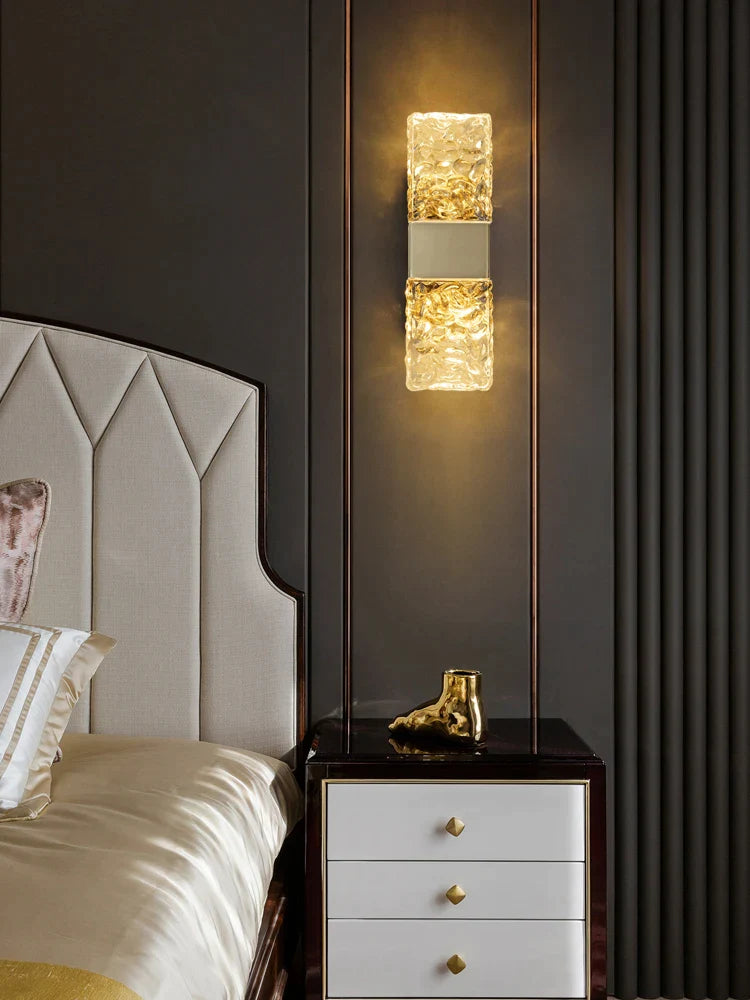 Afralia™ Crystal Wall Lamp for Modern Light Luxury Living Room and Bedside Wall Décor.