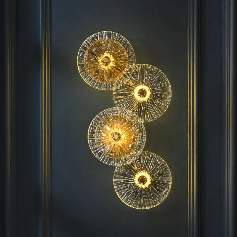 Afralia™ Glass Aisle Wall Light - Modern Light Luxury Wall Lamp for Living Room