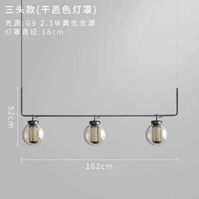 Afralia™ Chandelier: Industrial Metal Glass Ball Lighting for Retro Restaurant and Living Room