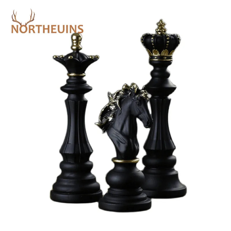 Afralia™ Retro Resin International Chess Figurine for Home Decor