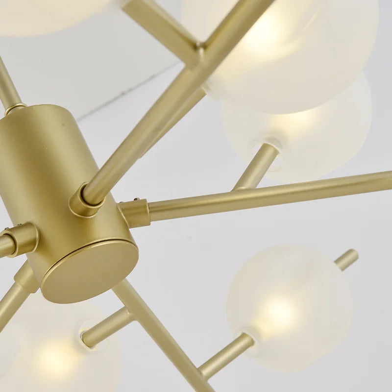 Afralia™ Nordic Glass Ball Chandelier: Modern Postmodern Designer Model Room Lighting