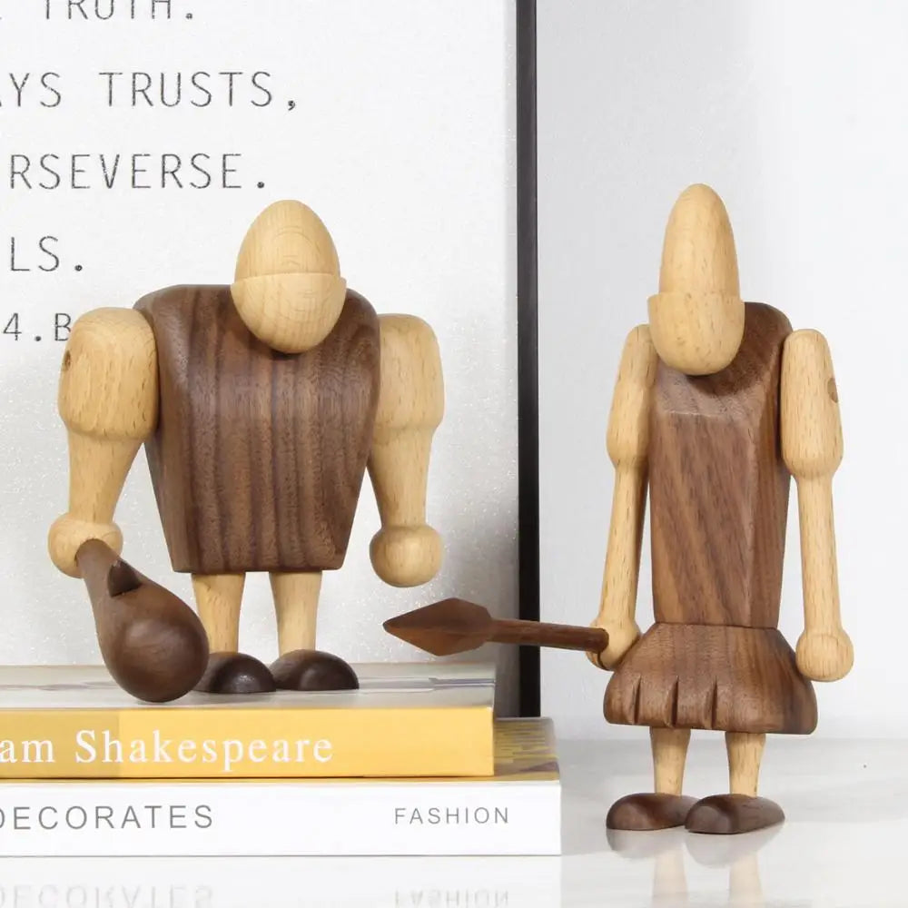 Afralia™ Black Walnut Wood Carving Figurines Nordic Style Room Decor Crafts & Gifts