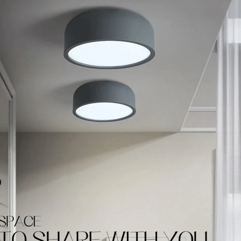 Afralia™ Circular LED Ceiling Light for Bedroom Living Room Modern Nordic Design