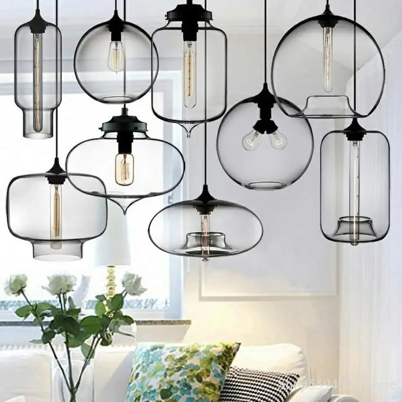 Afralia™ Nordic Glass Pendant Lamp Hanging Light for Home Decor