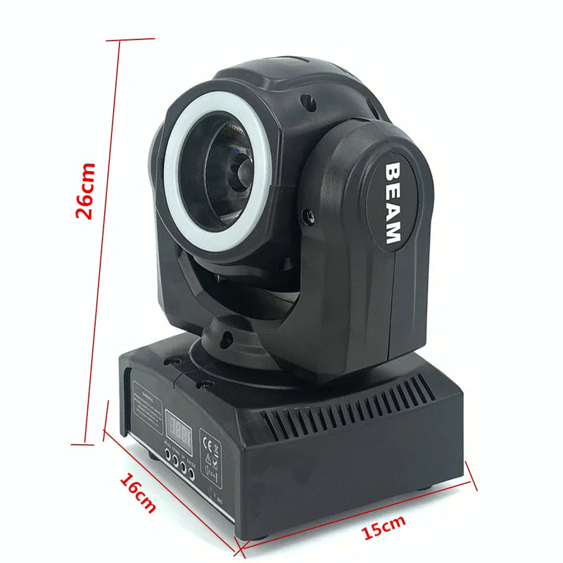 Afralia™ Mini Moving Head Beam Stage LED Light | 60W RGB Strobe Spot Light