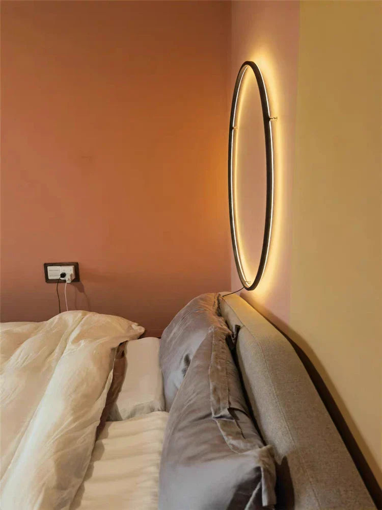 Afralia™ LED Ring Wall Lamp: Minimalist Living Room Decor & Atmosphere Light