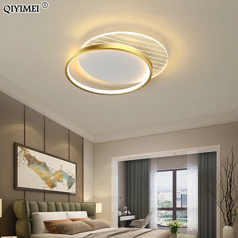 Afralia™ LED Ceiling Lights for Living Room Bedroom Kitchen Wardrobe, Modern Minimalist Warm Home Lighting