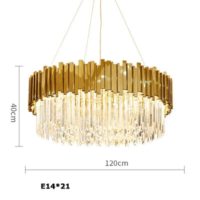 Afralia™ Art Deco Crystal LED Chandelier - 4 Tier Gold Silver Designer Lighting