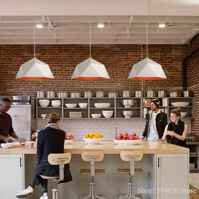 Afralia™ Industrial Loft Pendant Light | Modern Iron Hanging Lamp for Kitchen | E27 Fixture