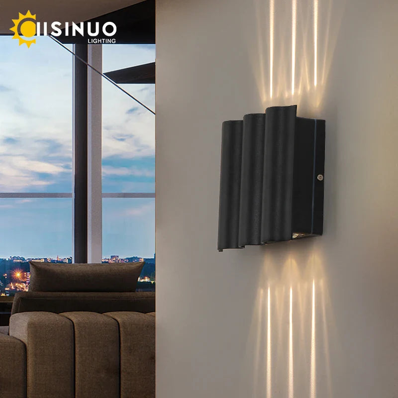 Afralia™ Outdoor Alumunim Wall Sconce Lightings in Black - IP65 Waterproof Va Porch Luminaire
