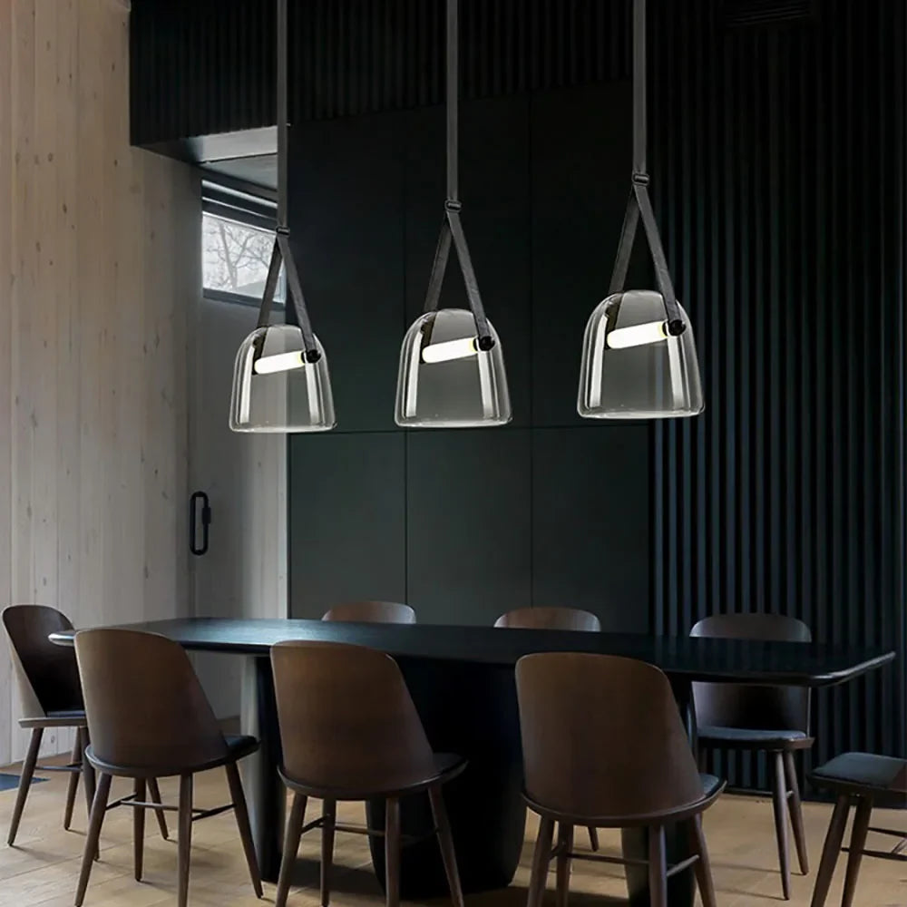 Afralia™ Modern Glass Pendant Lights LED Hanging Lamps for Living Room Decoration