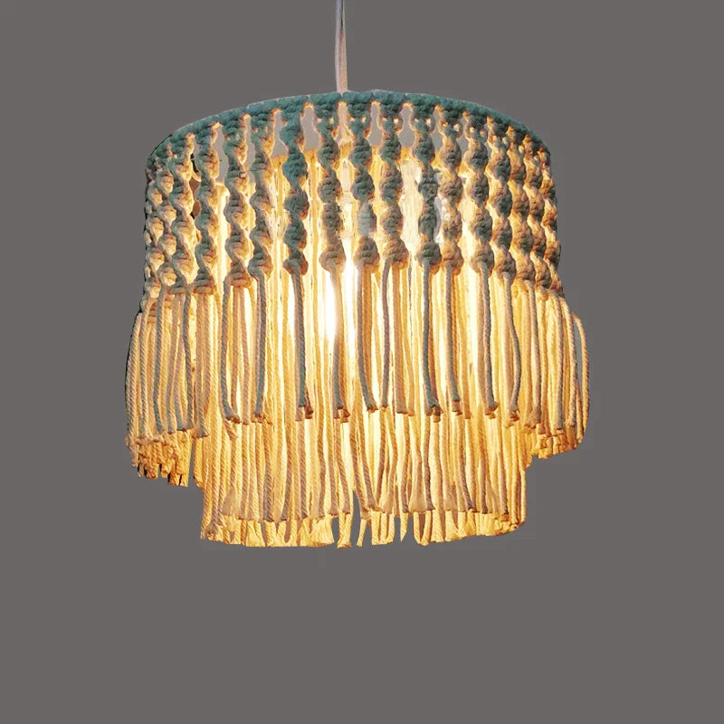 Afralia™ Modern Bohemia Chandelier Rope Pendant Lamp for Dining Room, Living Room, and Balcony