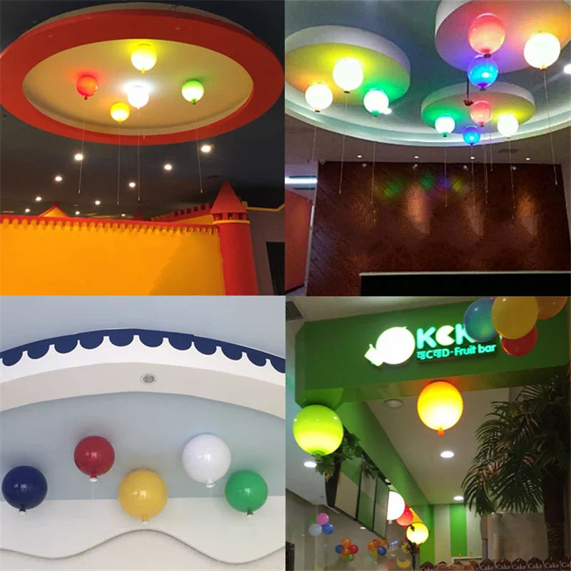 Afralia™ Balloon Acrylic Ceiling Light: Modern 5 Color Kids Room E27 Lamp with Switch