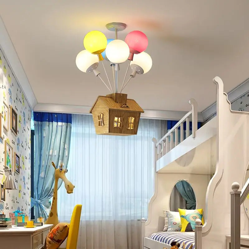 Afralia™ Balloon Ceiling Chandelier for Kids Room, Bedroom, Living Room, Nursery - Indoor Art Decor