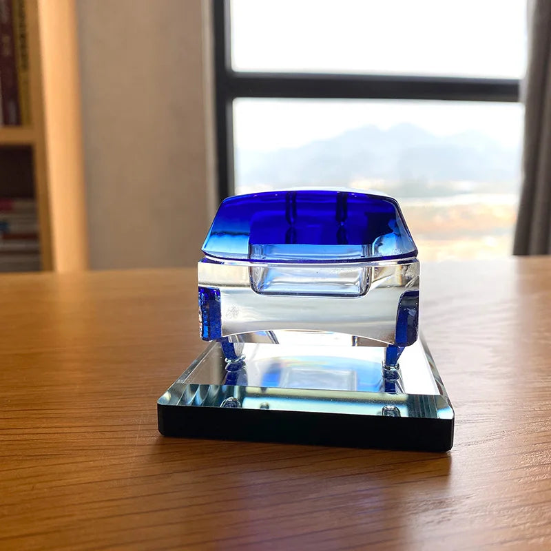 Afralia™ Crystal Car Figurine Glass Model Ornament Table Decor Gift