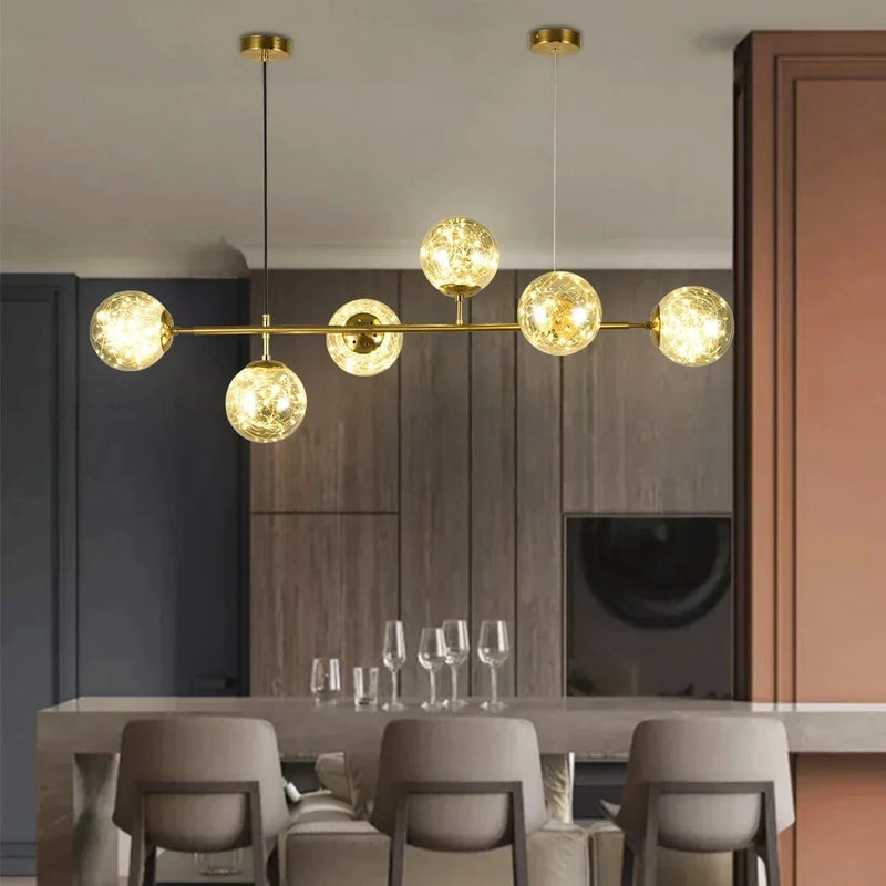 Afralia™ Starlight Glass Pendant Lights: Romantic Kitchen & Dining Room Decor