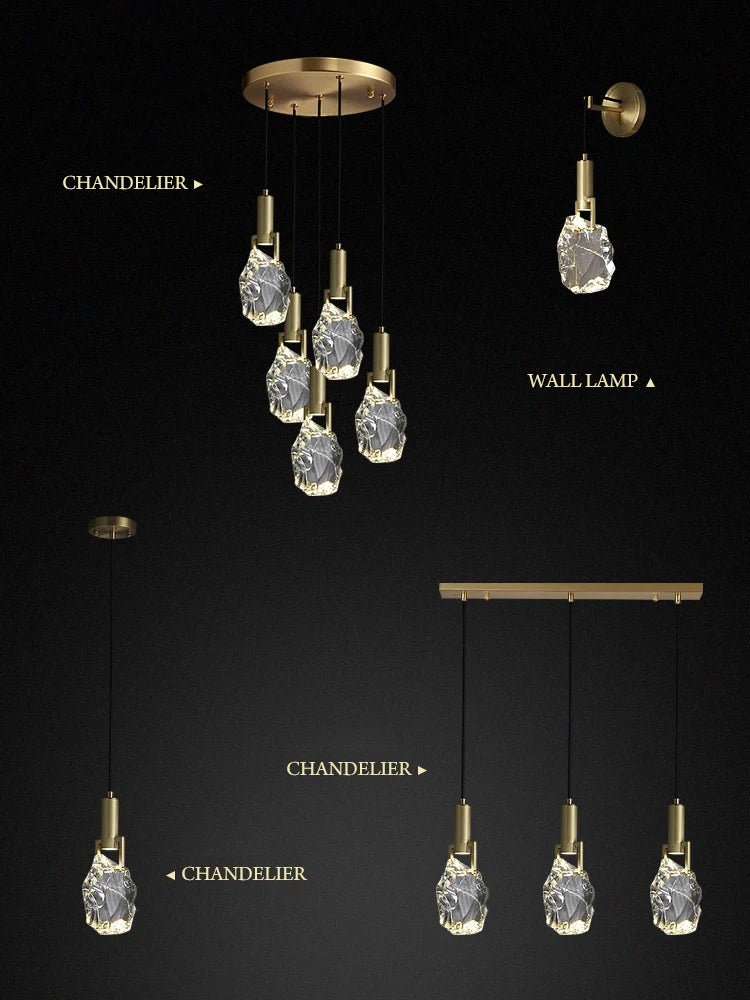 Afralia™ Crystal Pendant Light: Elegant Bedroom & Bar Table Lamp