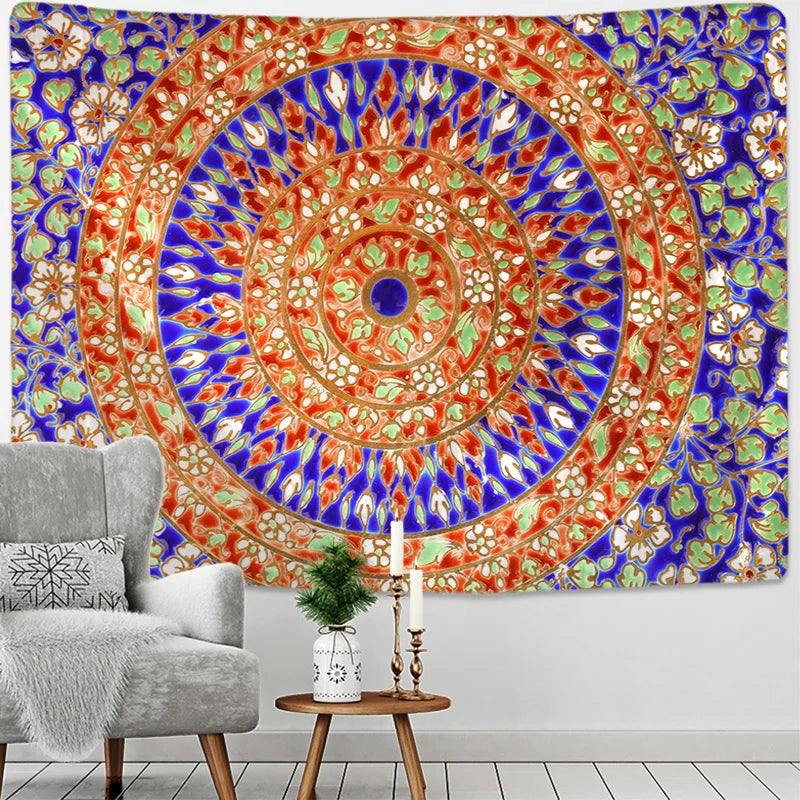 Bohemian Mandala Tapestry Wall Hanging for Travel & Home Decor by Afralia™