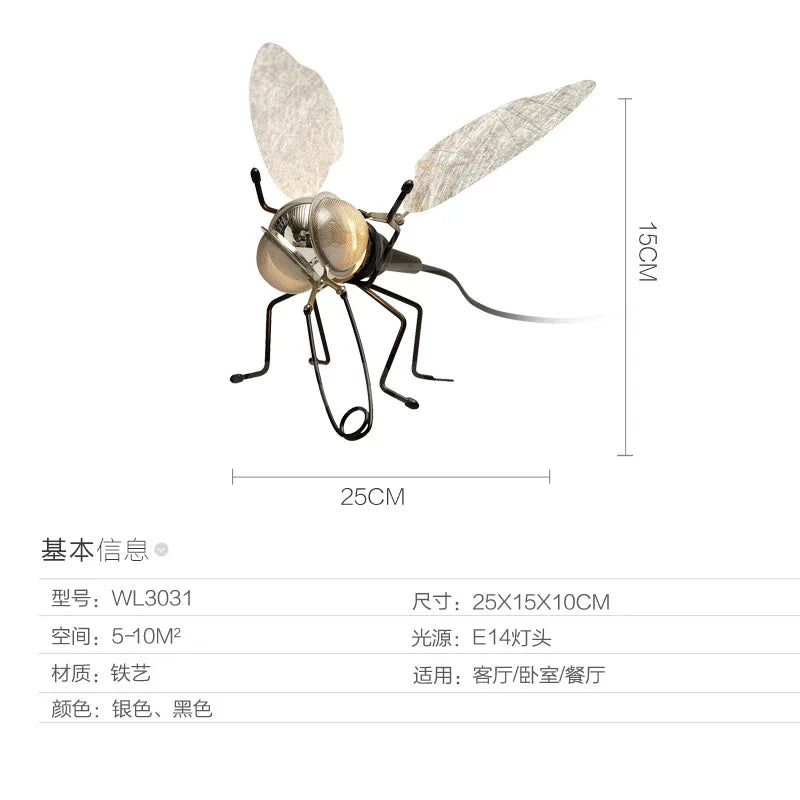 Afralia™ Post-Modern Fly Wall Lamp: Creative Designer Bedroom & Living Room Decor