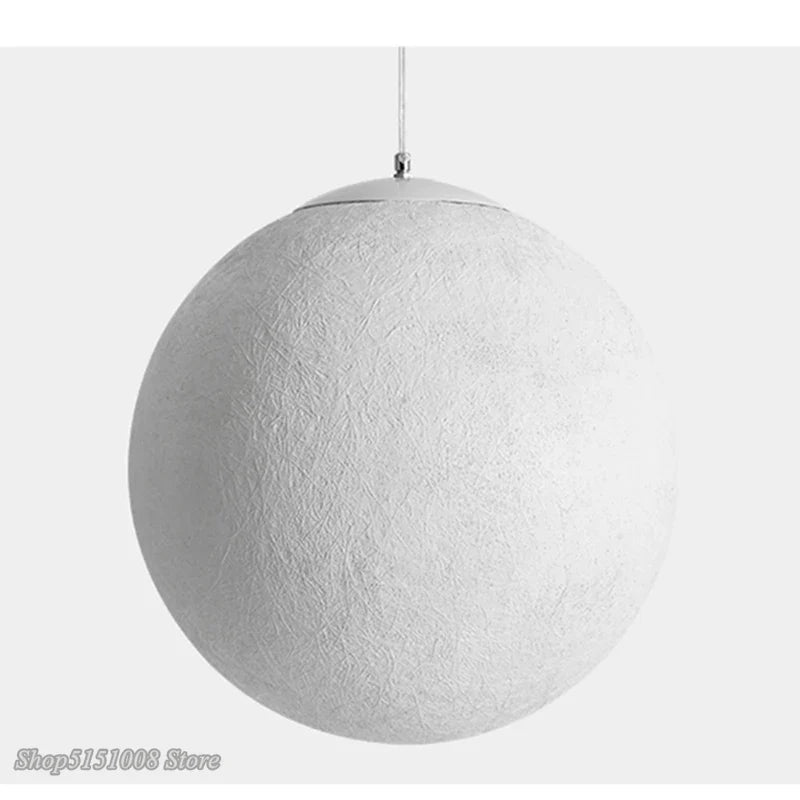 Afralia™ Nordic Moon Light Ball Pendant Lamp Resin Dining Coffee Living Room Design