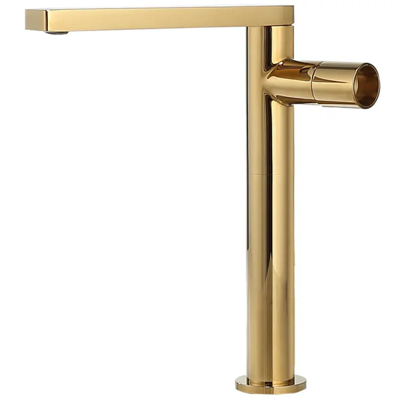 Gold Single Handle Bathroom Faucet by Afralia™ - Brass Basin Mixer Tap for Hot/Cold Water