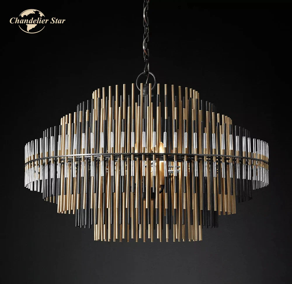 Afralia™ Emile Round LED Chandelier for Dining & Living Room Lighting