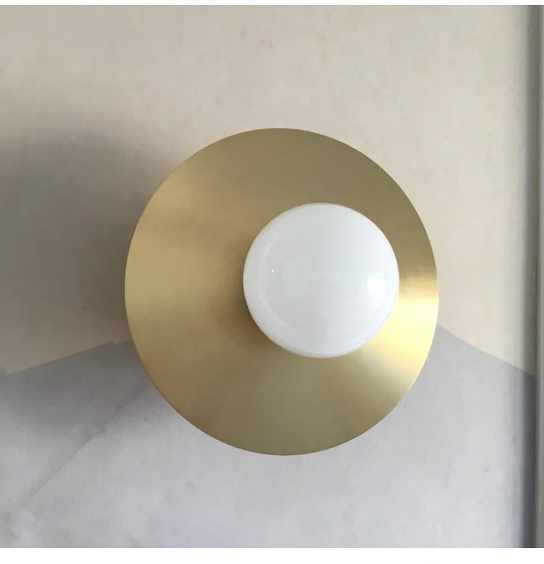 Afralia™ Golden Glass Ball Sconce Wall Light Fixture for Home Decor