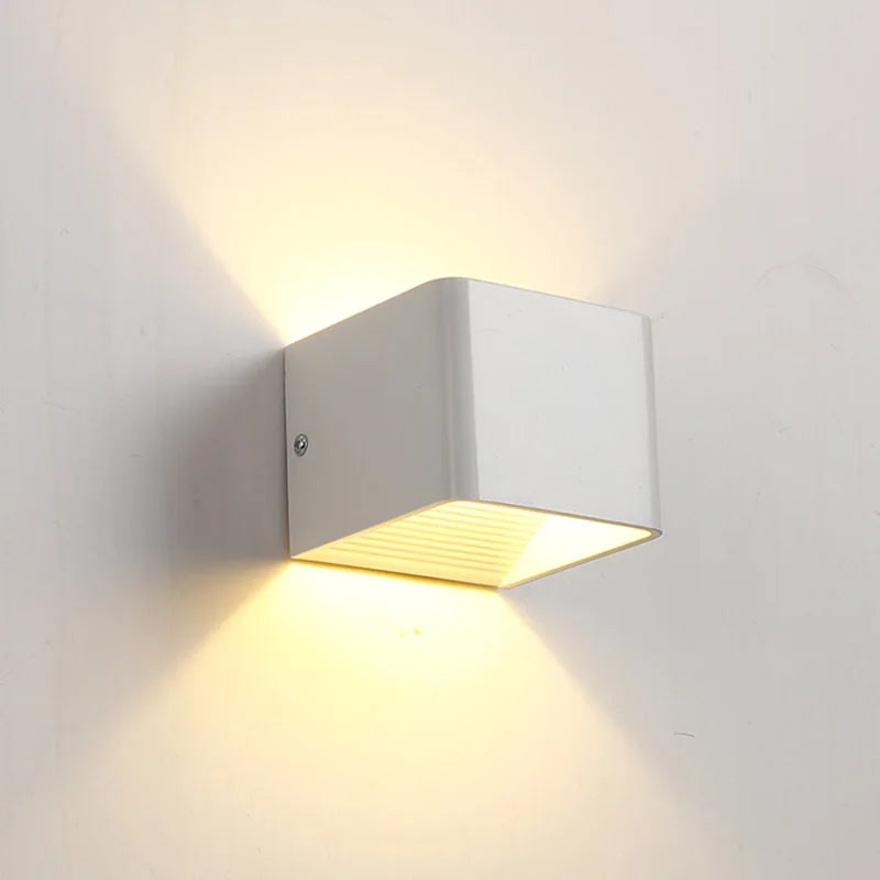 Afralia™ LED Wall Lamp 5W Simple Bedroom Aluminum Sconce Living-room Home Lighting